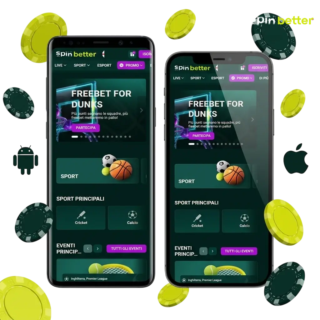 SpinBetter App per Android e iOS